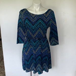 Teal & Blue Sweater Dress